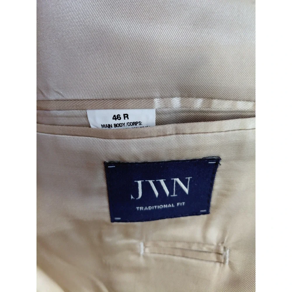 JWN‎ Traditional Fit Mens Blazer 46R Wool Linen Silk Blend Burgundy